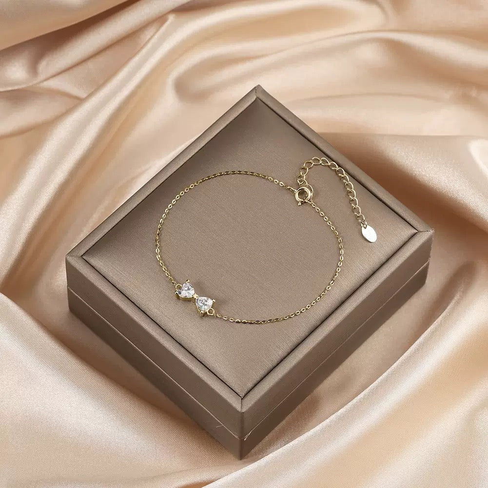 Bow Spark – Vermeil & CZ Bracelet