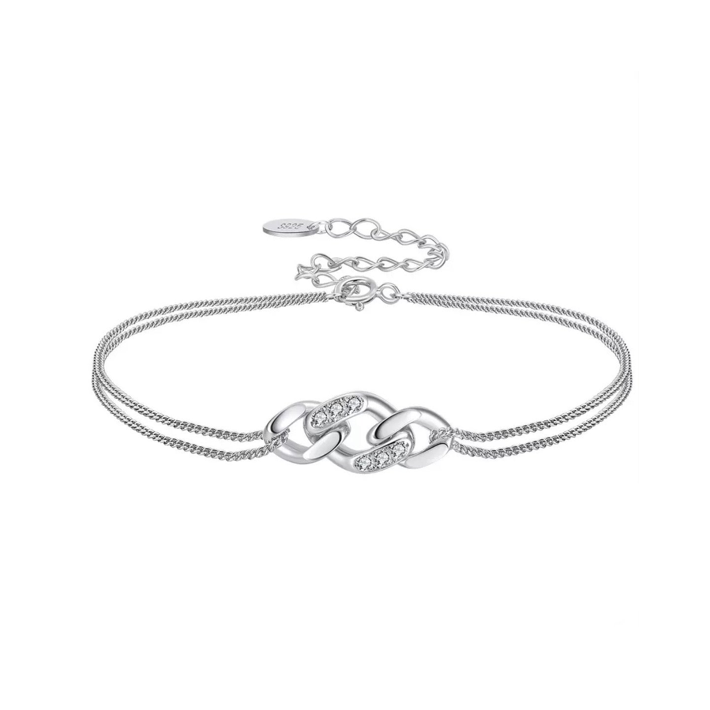 Linked Grace – Vermeil & CZ Bracelet