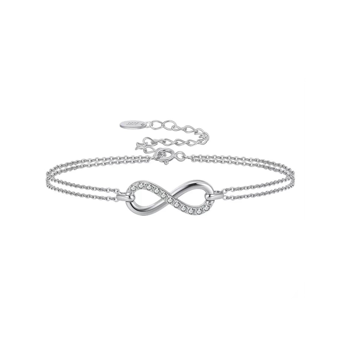 Infinity Glow – Vermeil & CZ Bracelet