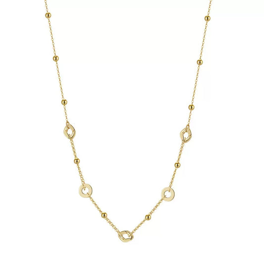 Orbit Beads – Sterling Silver & Gold Vermeil Circle Necklace
