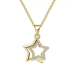 Star Frame Pendant Necklace Multi-Strand Necklaces