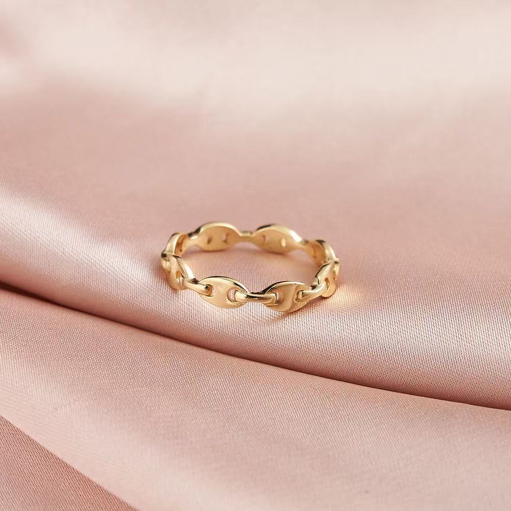 Eterna Link – Sterling Silver Chain Band Ring