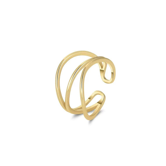 Orbit Lines – Gold Vermeil Sterling Silver Adjustable Ring
