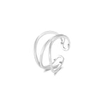 Orbit Lines Curve Adjustable Ring Multi-Stone Rings