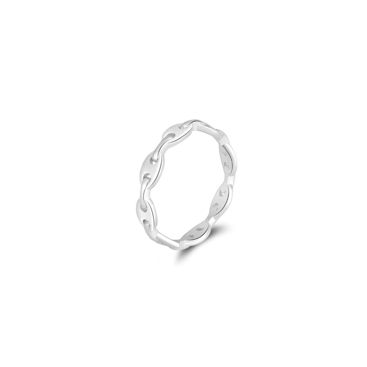 Eterna Link – Sterling Silver Chain Band Ring