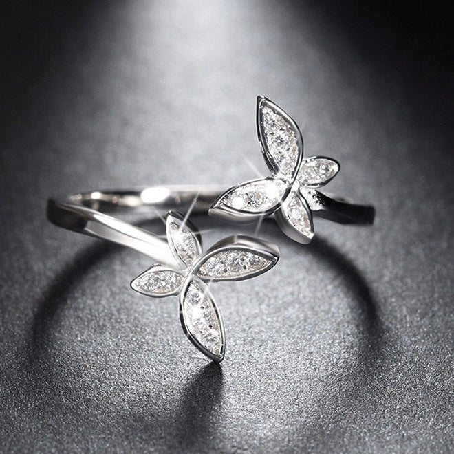 Blossom Petals – Gold Vermeil & CZ Adjustable Ring