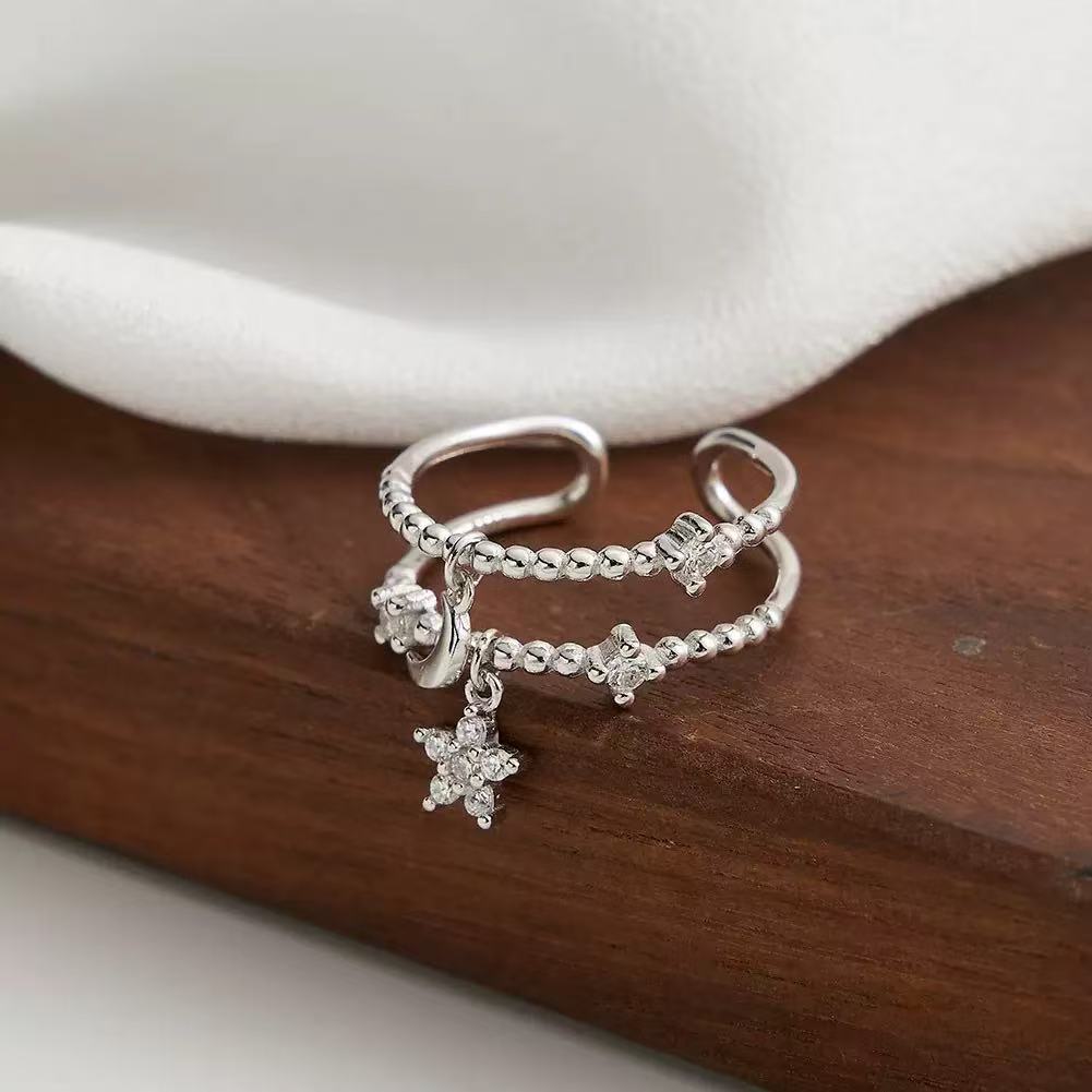 Celestial Charm – Vermeil & CZ Adjustable Ring