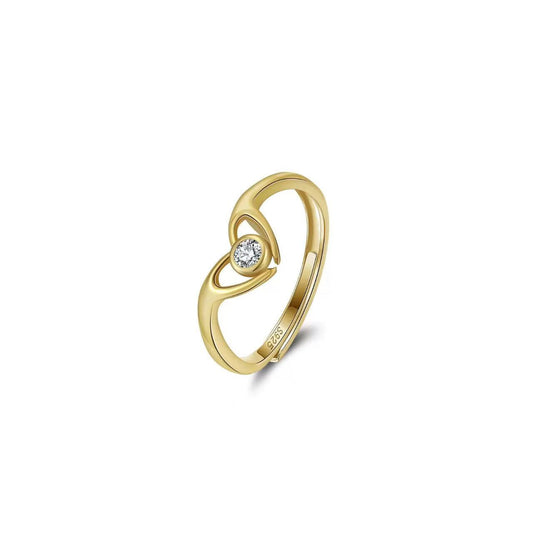 Eternal Glow – Vermeil & CZ Adjustable Ring