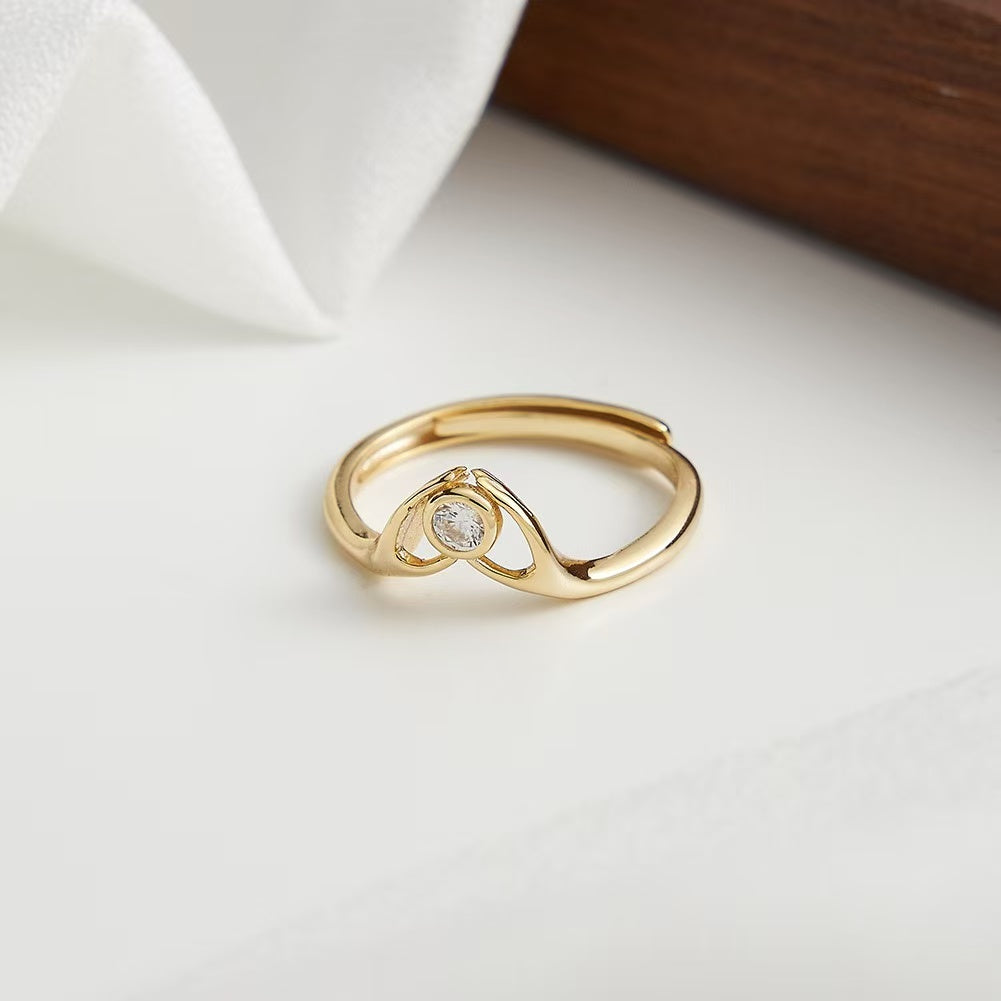 Eternal Glow – Vermeil & CZ Adjustable Ring