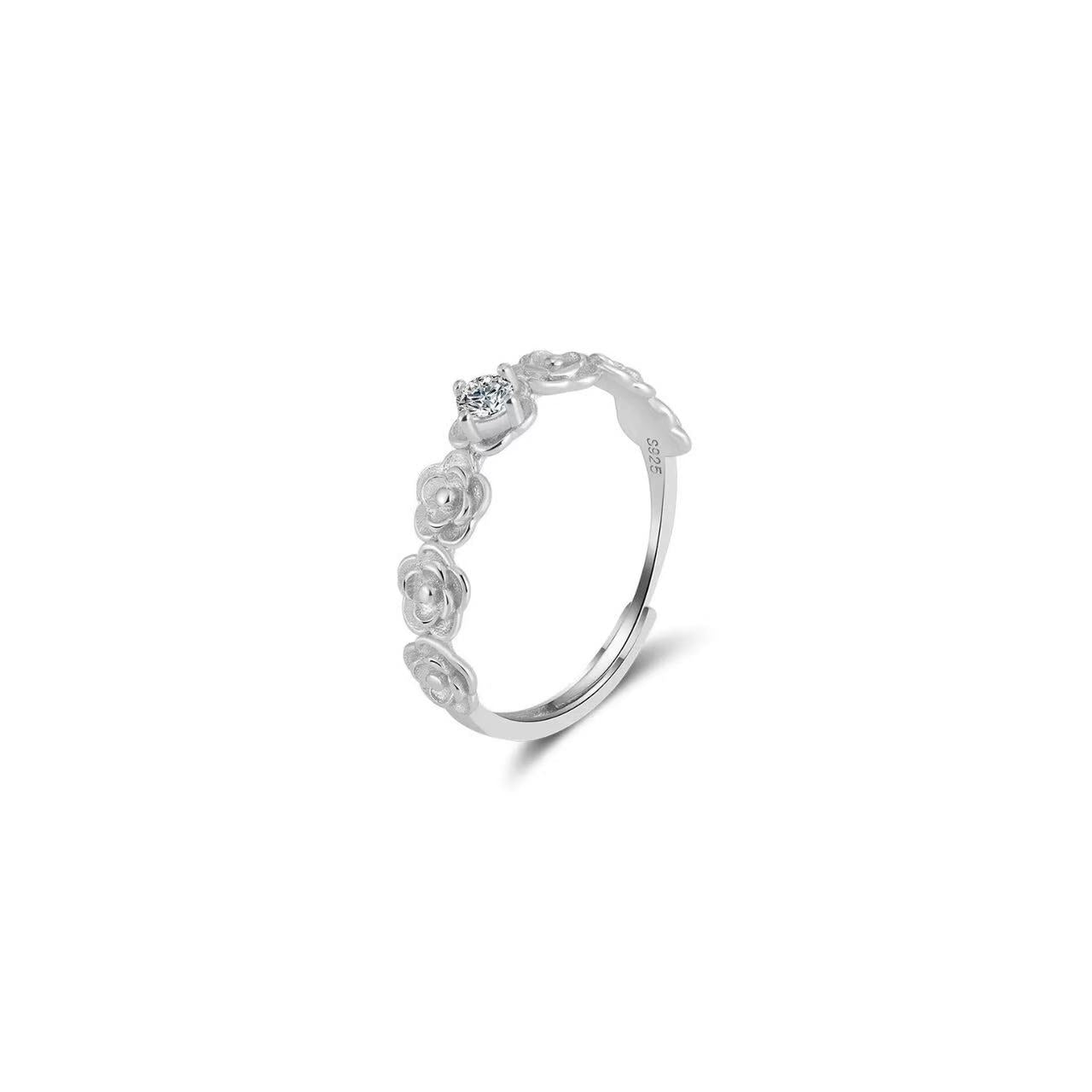 Rose Bloom – Vermeil & CZ Adjustable Ring