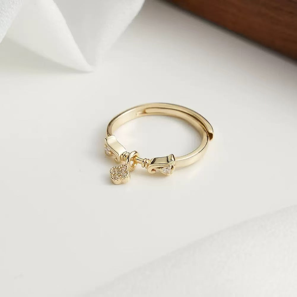 Bloom Charm – Vermeil & CZ Adjustable Ring