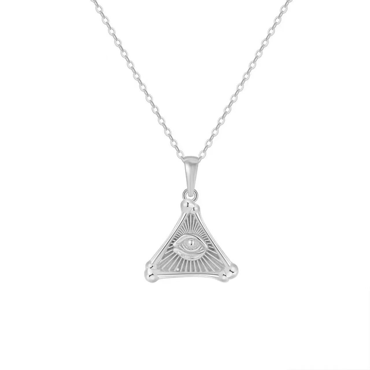 Eye of Providence Pendant Necklace – Sterling Silver or Gold Vermeil