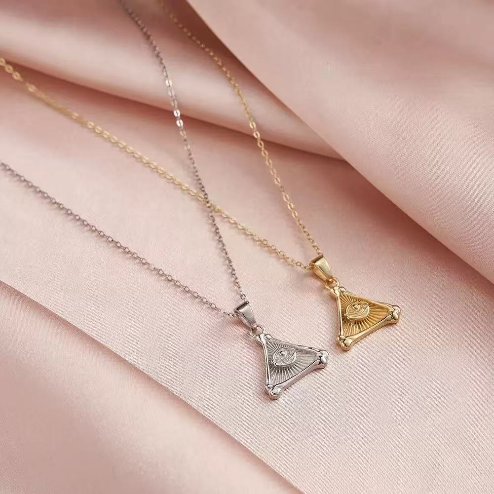 Eye of Providence Pendant Necklace – Sterling Silver or Gold Vermeil