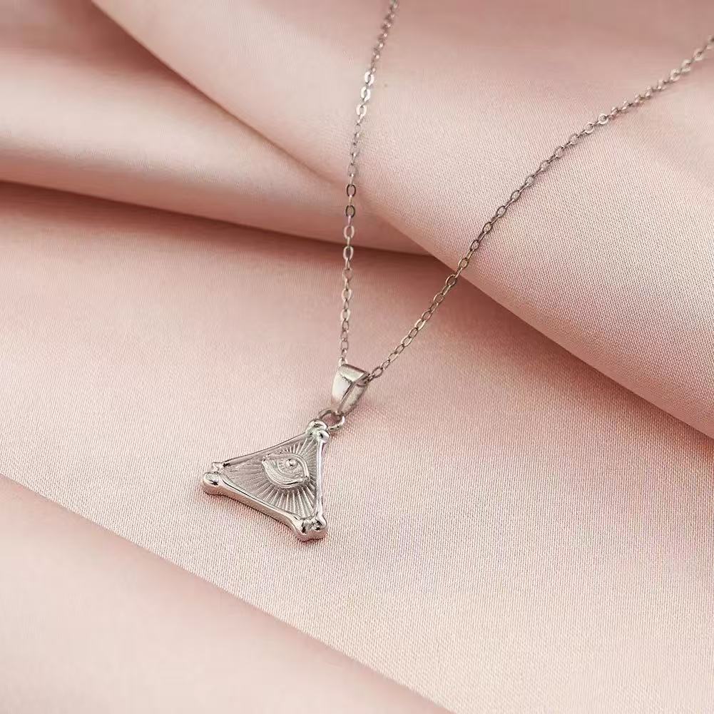 Eye of Providence Pendant Necklace – Sterling Silver or Gold Vermeil