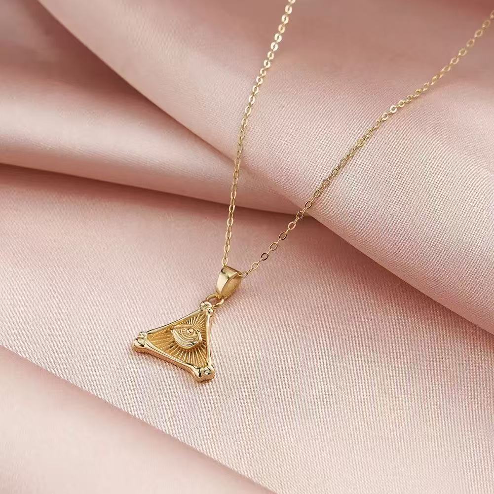 Eye of Providence Pendant Necklace – Sterling Silver or Gold Vermeil