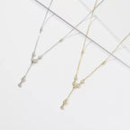 Teardrop Round Link Y Necklace Lariat & Y Necklaces