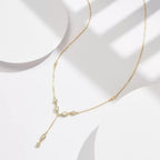 Teardrop Round Link Y Necklace Lariat & Y Necklaces