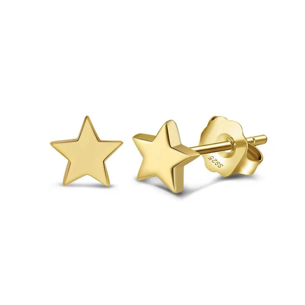 Star Stud Earrings – Sterling Silver or Gold Vermeil