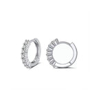 Fan Edge Huggie Hoops Hoop Earrings