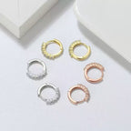 Fan Edge Huggie Hoops Hoop Earrings