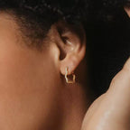 Wave Line Huggie Hoops Hoop Earrings