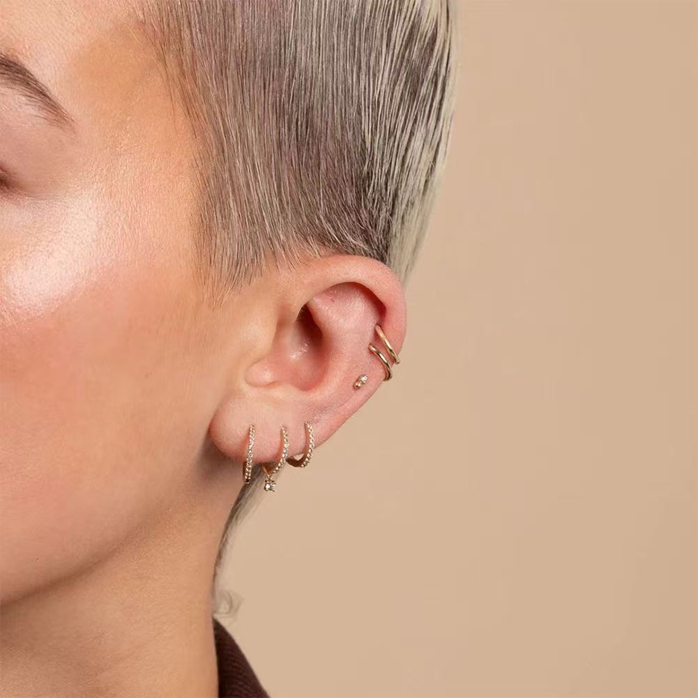 Elegant Sparkling Hoop Drop Earrings – Sterling Silver or Gold Plated