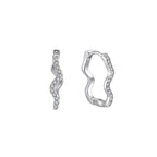Wave Line Huggie Hoops Hoop Earrings