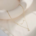 Daisy Pearl Layered Necklace Multi-Strand Necklaces