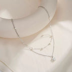 Daisy Pearl Layered Necklace Multi-Strand Necklaces
