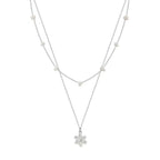 Daisy Pearl Layered Necklace Multi-Strand Necklaces