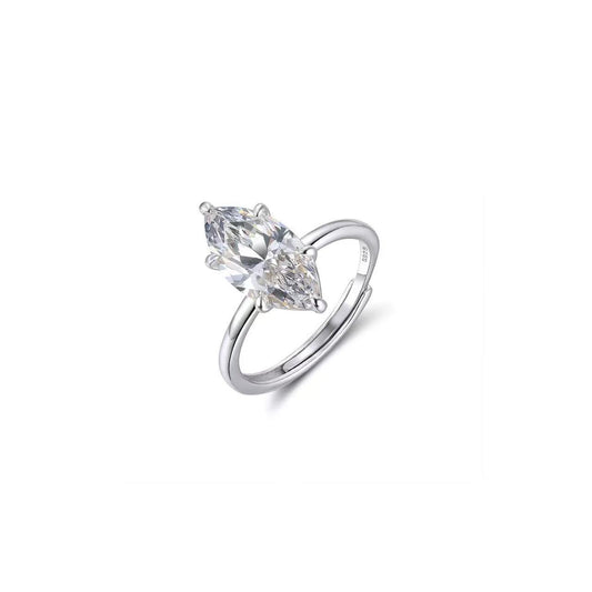 Marquise Elegance – Sparkling Zircon & Sterling Silver Ring (Gold & Silver Options)
