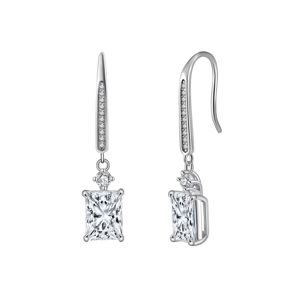 Pure Promise – Sterling Silver & CZ Bridal Drop Earrings