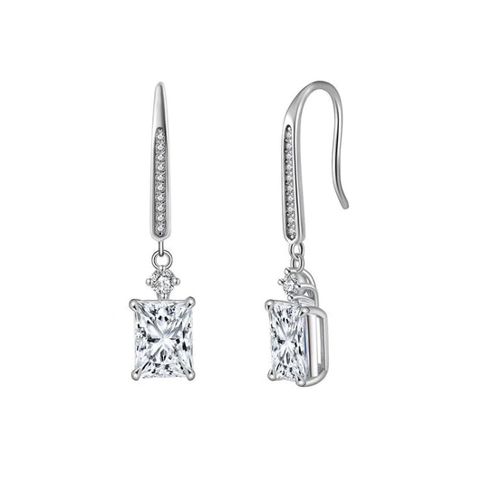 Pure Promise – Sterling Silver & CZ Bridal Drop Earrings