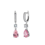 Blush Elegance Drop Hoop Earrings Hoop Earrings