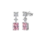 Blush Rectangle Drop Earrings Dangle & Drop Earrings