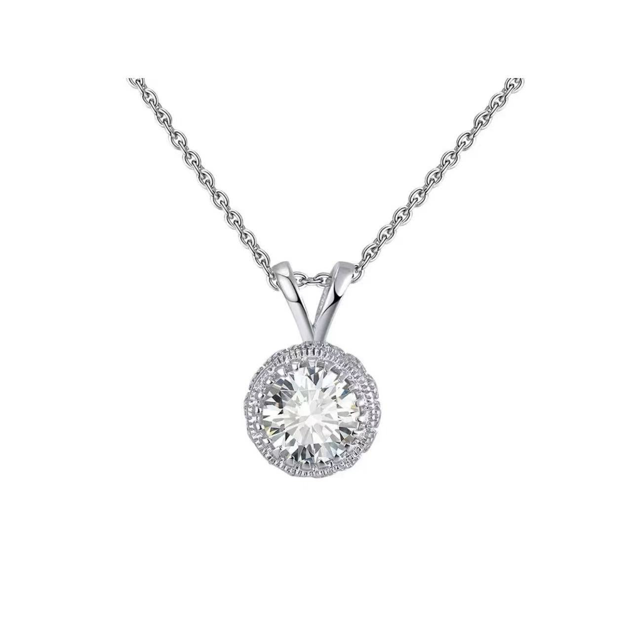 Eternal Brilliance – Sterling Silver & AAAA Zircon Pendant Necklace
