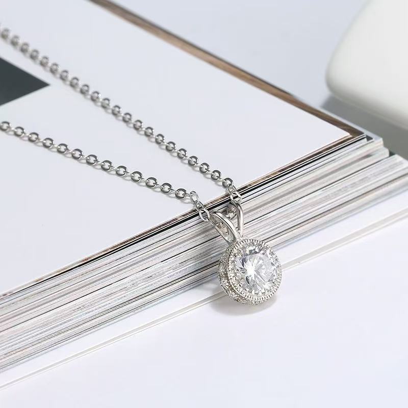 Eternal Brilliance – Sterling Silver & AAAA Zircon Pendant Necklace