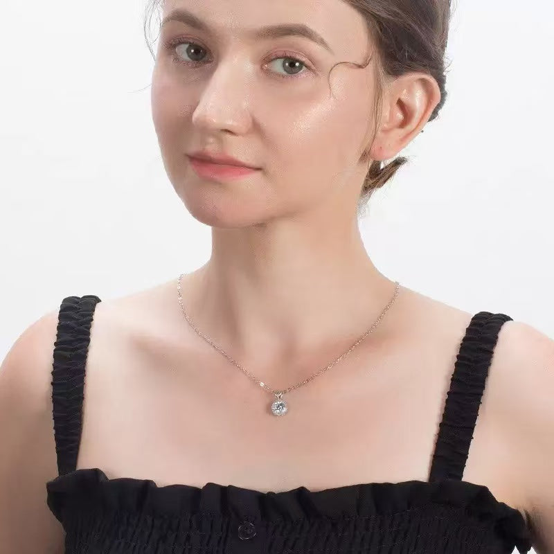 Eternal Brilliance – Sterling Silver & AAAA Zircon Pendant Necklace