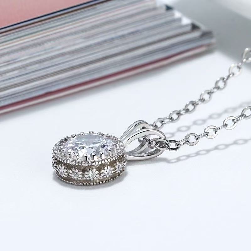 Eternal Brilliance – Sterling Silver & AAAA Zircon Pendant Necklace