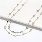 Bezel Station Necklace Pendant Necklaces