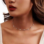 Bezel Station Necklace Pendant Necklaces