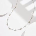 Bezel Station Necklace Pendant Necklaces