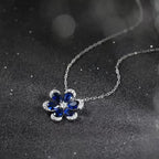 Blue Bloom Pendant Necklace Pendant Necklaces