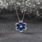 Blue Bloom Pendant Necklace Pendant Necklaces