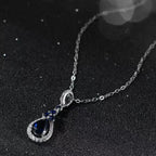 Midnight Blue Teardrop Necklace Pendant Necklaces