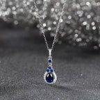Midnight Blue Teardrop Necklace Pendant Necklaces