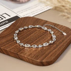 Bezel Link Bracelet Chain & Link Bracelets