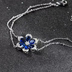 Blue Bloom Layered Bracelet Chain & Link Bracelets