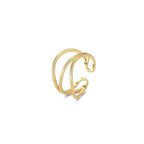 Orbit Lines Curve Adjustable Ring Multi-Stone Rings