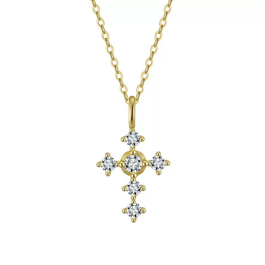 Radiant Faith Cross Necklace – 925 Sterling Silver or Gold Plated